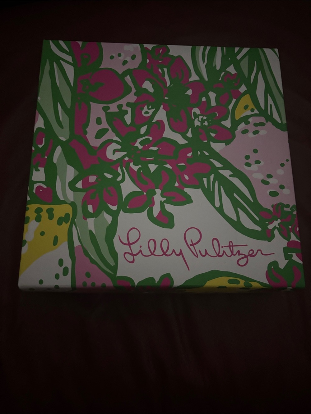 Lilly Pulitzer Pink, Green & Yellow Floral  Gift Box